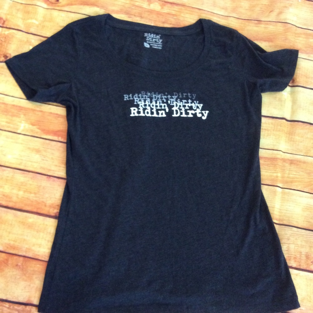 Ridin’ Dirty Graphic Tee Graphic Shirt Sz XL # 137